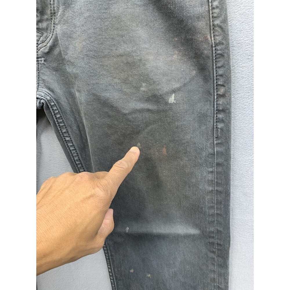 True Religion Mens Ricky Denim Jeans Flaps 249-063034 Black Made In USA 38X32 - Picture 14 of 16